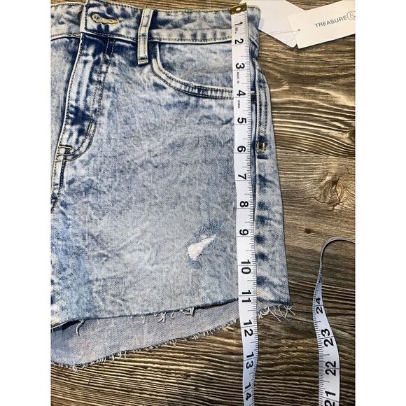 Treasure Bond High Waist Boyfriend Cutoff Denim Shorts Vintage Size 14. NWT. 7 - Picture 7 of 8